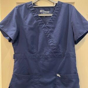 Grey's Anatomy Deep Blue Scrub Top